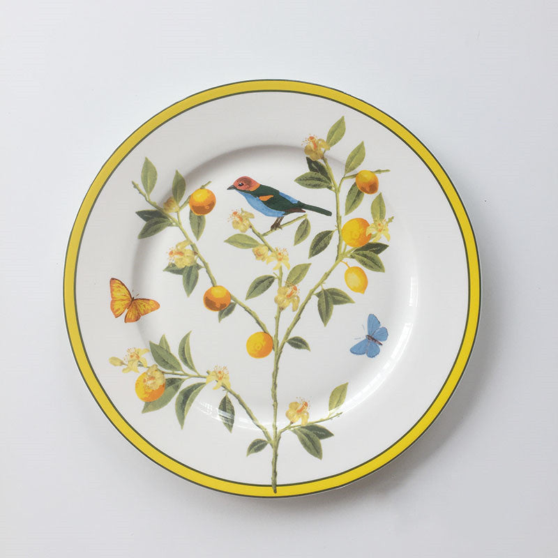 Ceramic decorative plate citrus