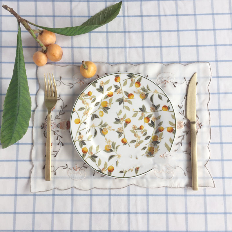 Ceramic decorative plate citrus