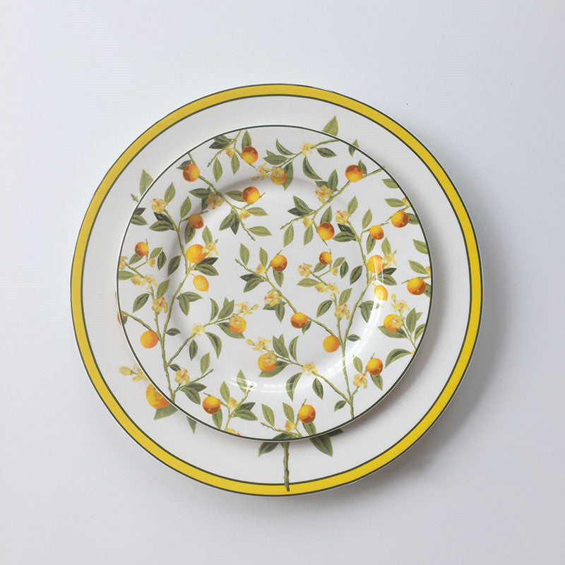 Ceramic decorative plate citrus