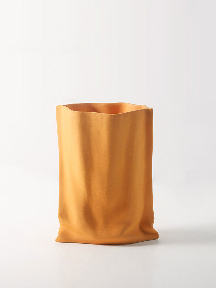 Vase minimalist Electroplated Silver Ceramic Vase Floral Soft Decoration