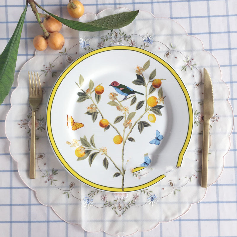 Ceramic decorative plate citrus