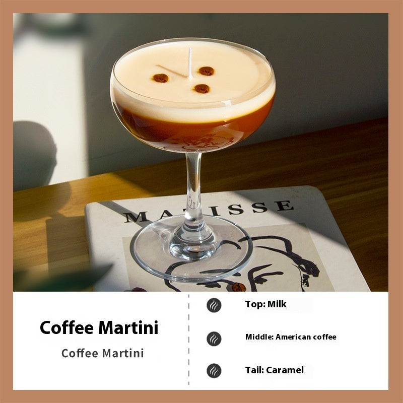 High-grade Coffee Aroma Jelly Wax Glass Candle Espresso Martini Iced Latte