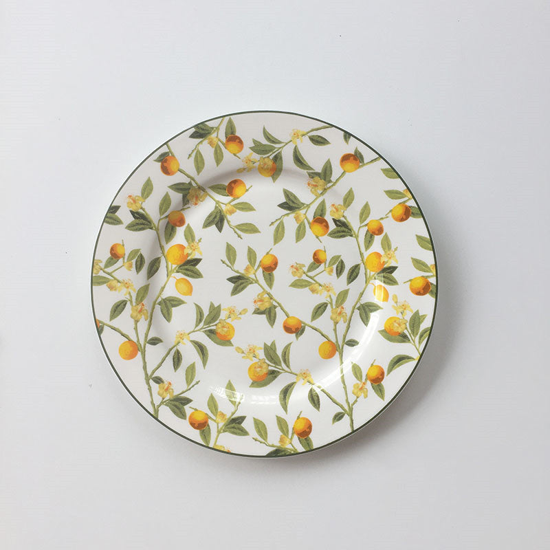 Ceramic decorative plate citrus