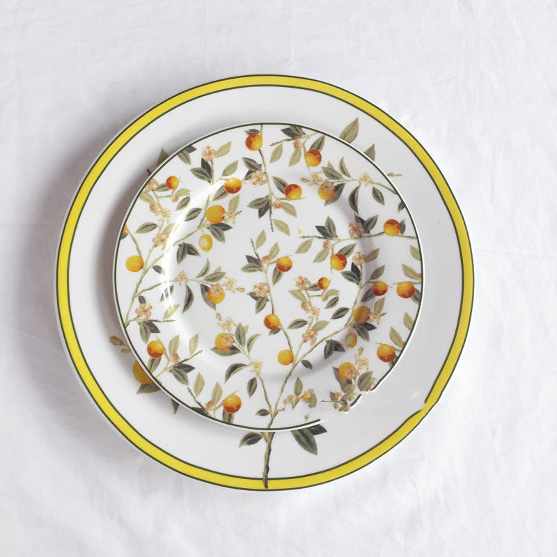 Ceramic decorative plate citrus