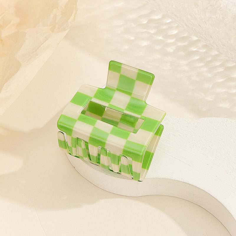 Square Chessboard Plaid Elegant Updo Hairpin