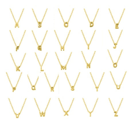 26 English Alphabet Perforated Necklace Hanging Clavicle Chain
