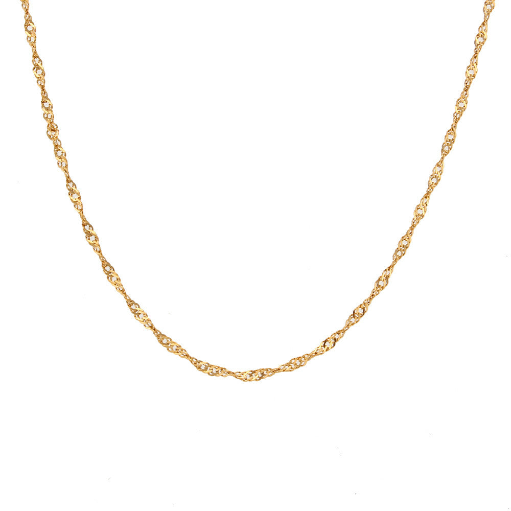 Sleutelbeenketting vlekvrye staal Geplateerde 18K watergolfkettingarmband
