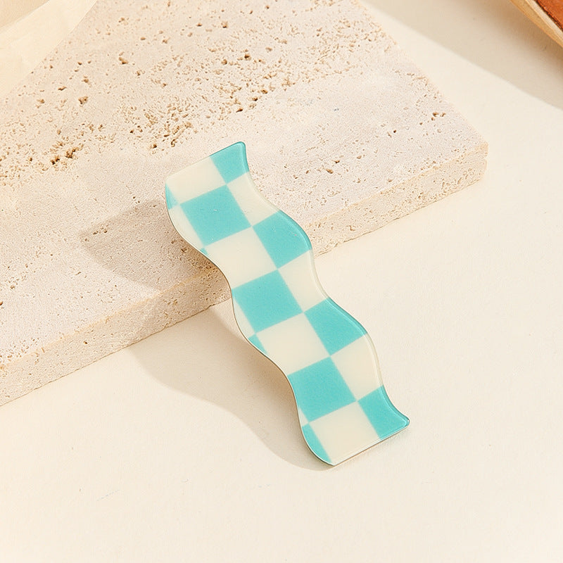 Square Chessboard Plaid Elegant Updo Hairpin