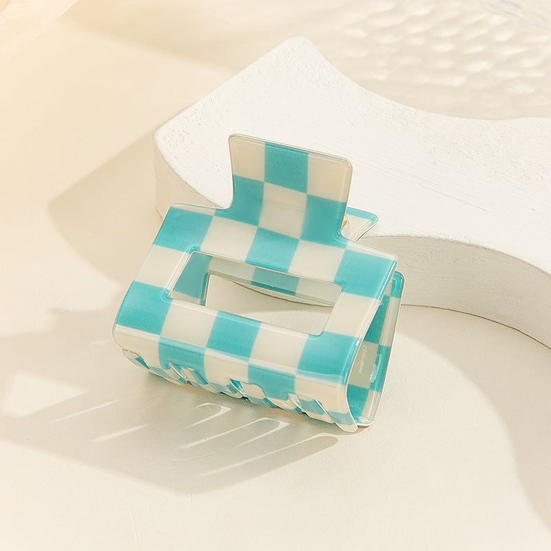 Square Chessboard Plaid Elegant Updo Hairpin