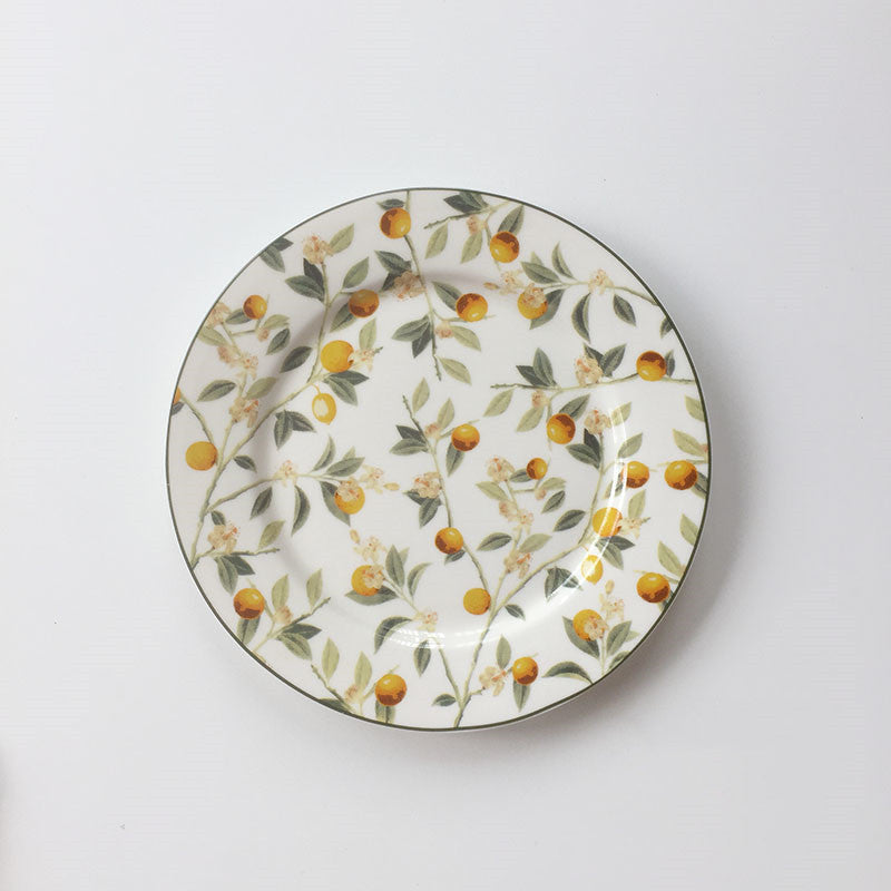 Ceramic decorative plate citrus