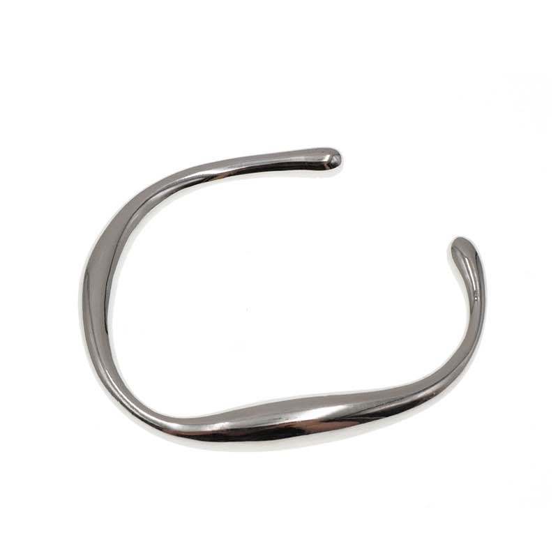 Solid Geometric Irregular Streamline Bracelet Artic
