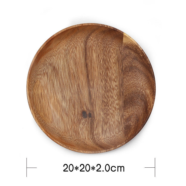 Round Plate, Unlacquered Dried Fruit, Wooden Plate