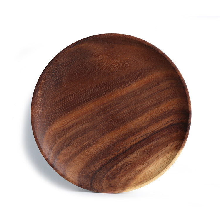 Round Plate, Unlacquered Dried Fruit, Wooden Plate