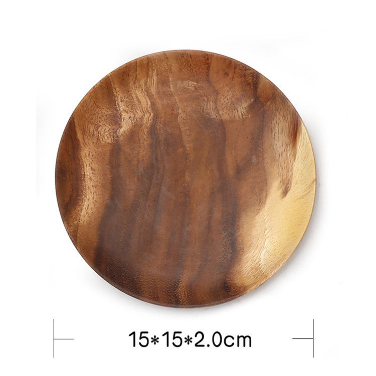 Round Plate, Unlacquered Dried Fruit, Wooden Plate