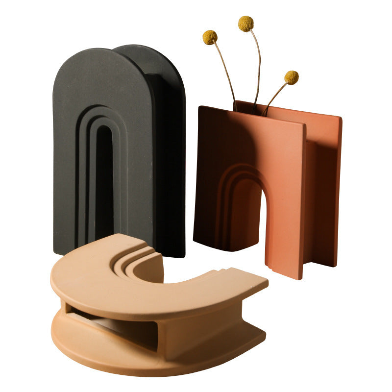 Nordic art geometric vase organic modern