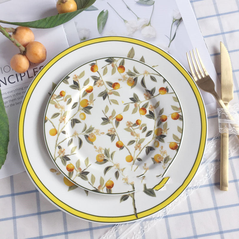 Ceramic decorative plate citrus