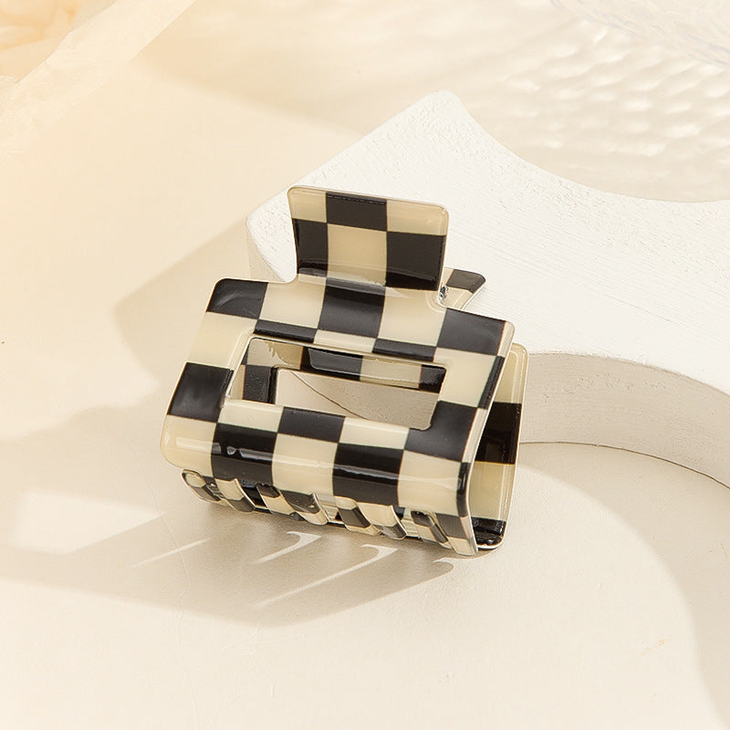 Square Chessboard Plaid Elegant Updo Hairpin