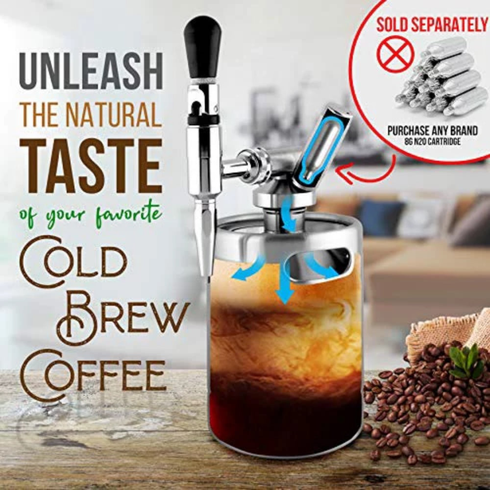 Nitrogen Coffee Machine Stainless Steel Coffee Barrel shoam