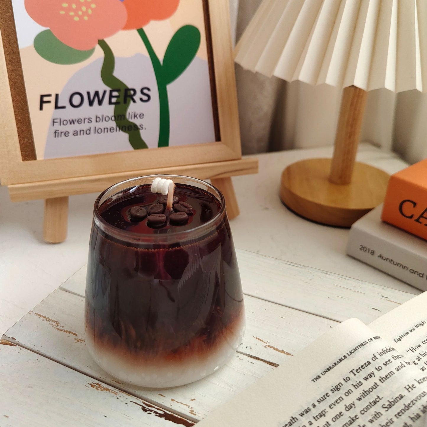 Milk-in-water Coffee Ice American Black Coffee Glass Aromatherapy Candle