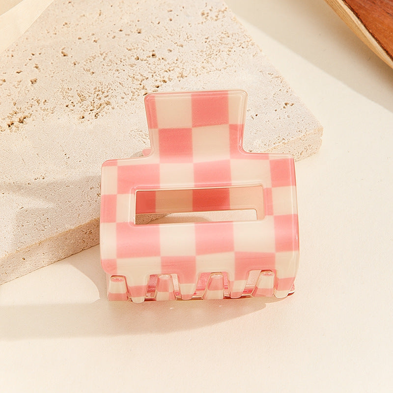 Square Chessboard Plaid Elegant Updo Hairpin
