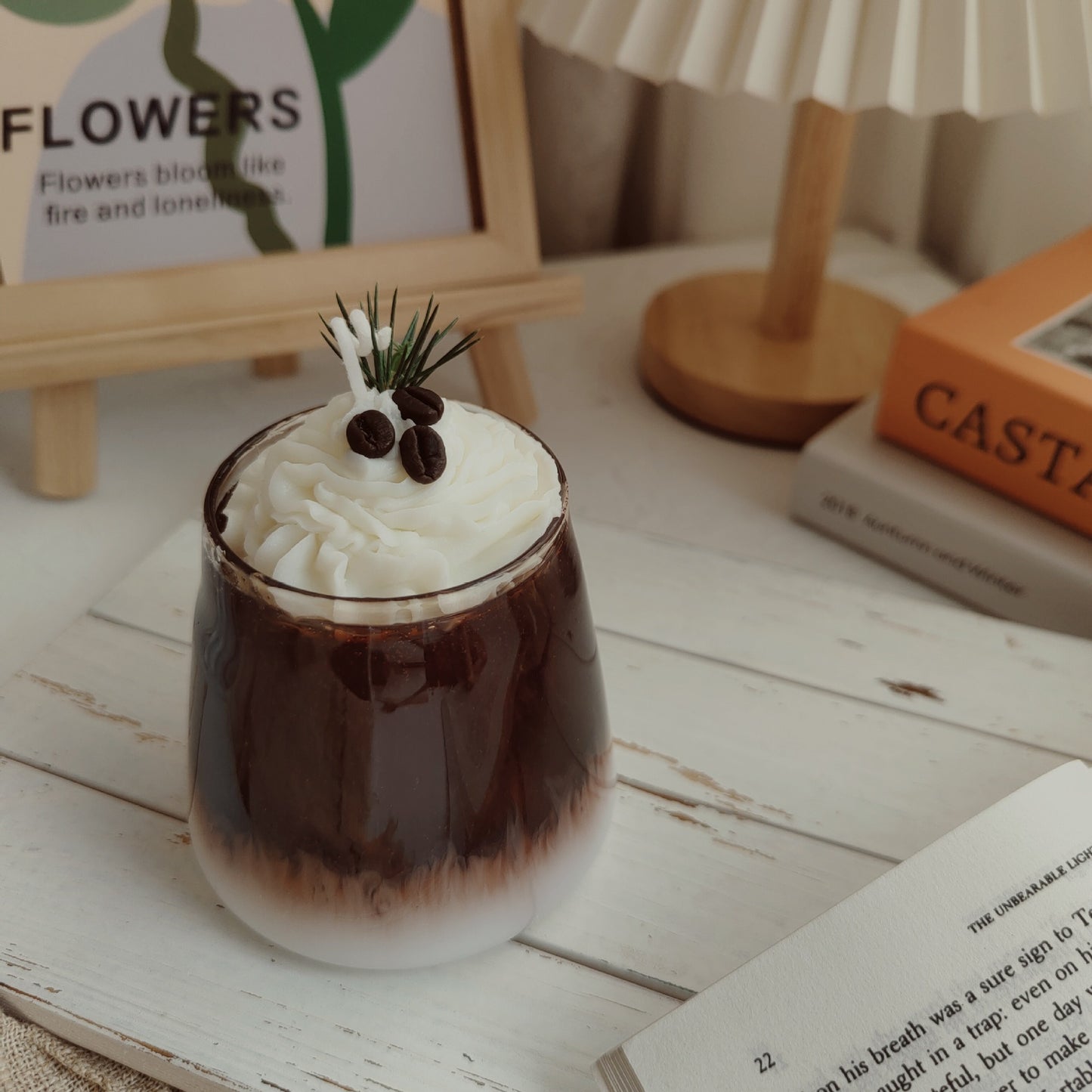 Milk-in-water Coffee Ice American Black Coffee Glass Aromatherapy Candle