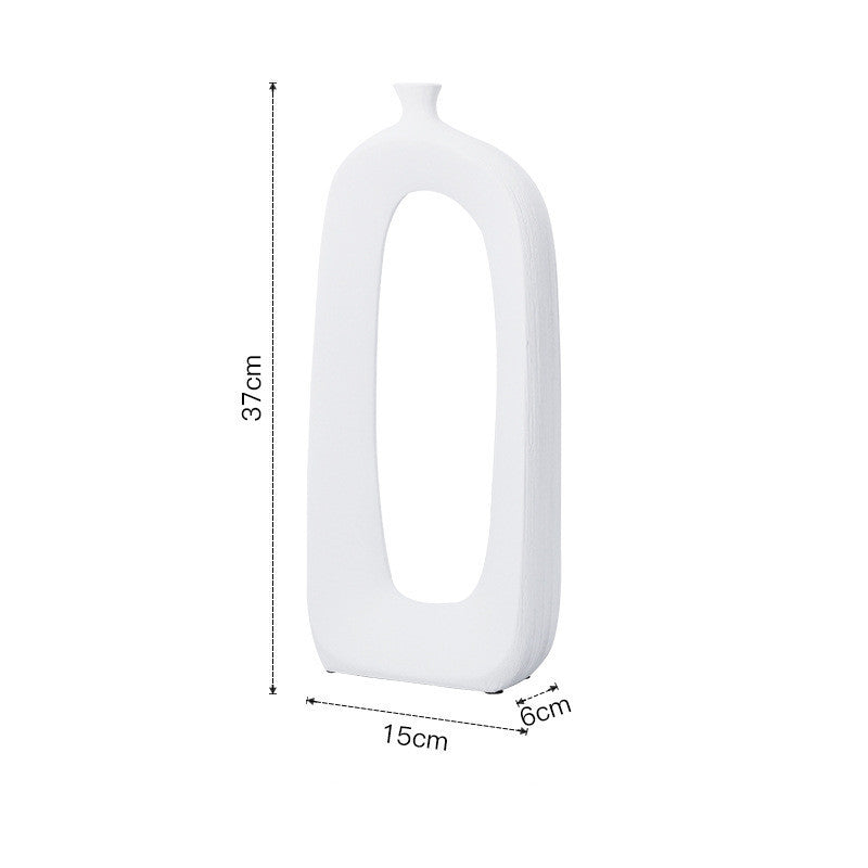 Three-piece ceramic vase modern organic