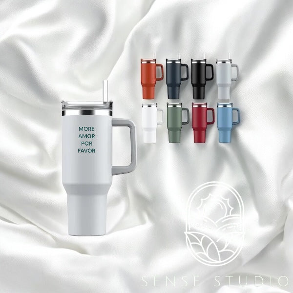 Minimalist Personalized Thermos Tumbler - Perfect for Yoga, Pilates & Mindfulness | Custom Name Mug by Sense Studio 20 oz (590 ml) BPA-free