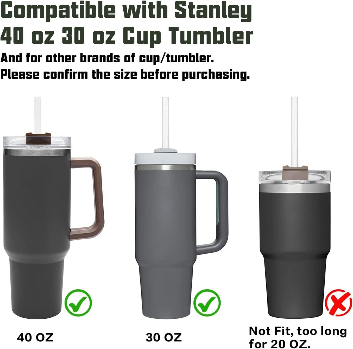 Tumbler Silicone Travel Cup Straw Set