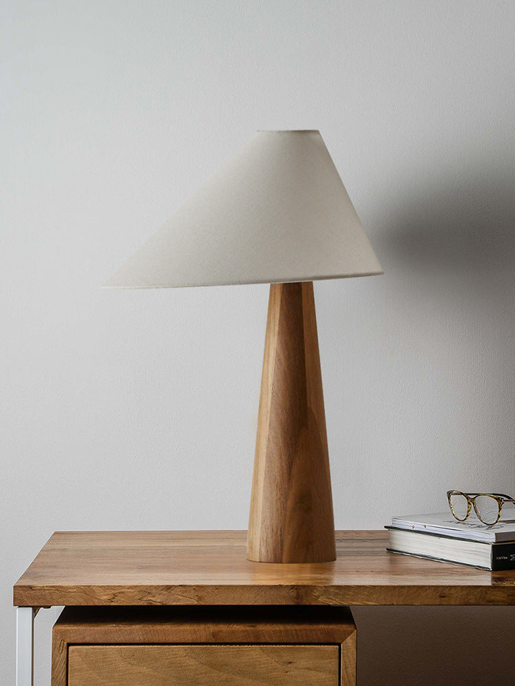 Household Japanese-style Fabric minimalist wood Table Lamp