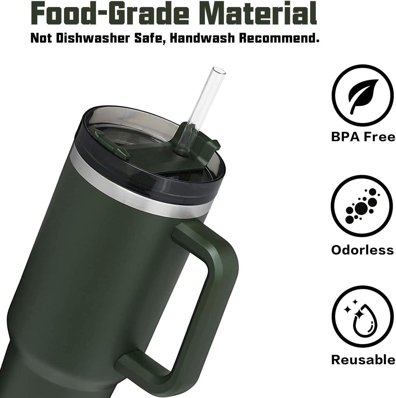 Tumbler Silicone Travel Cup Straw Set